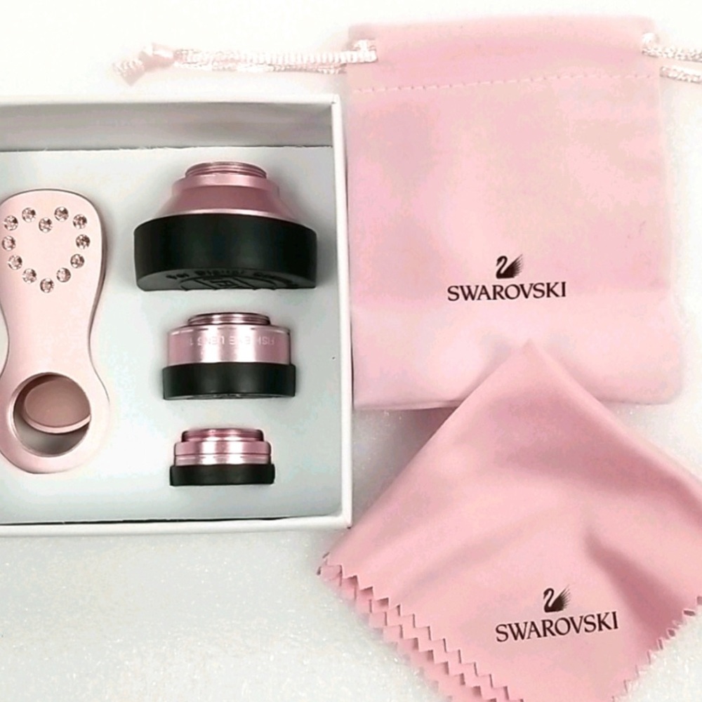 Swarovski Crystal Pink Smartphone Lens Set Fisheye Macro Kaleidoscope